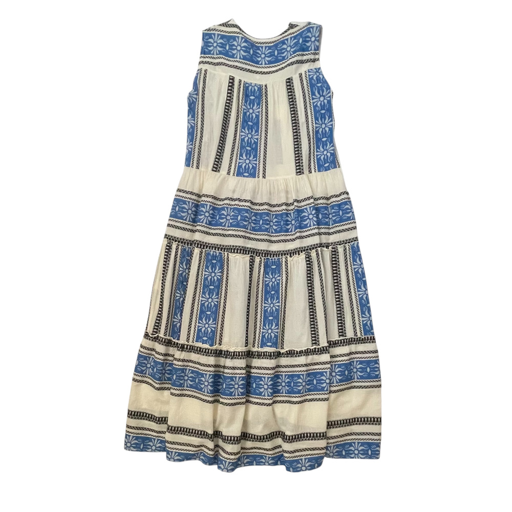 NWT DS Collection Maxi Midi Dress - Greece -Mediterranean - Blue + White - S/M - Picture 2 of 5